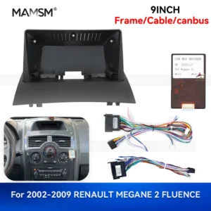 MAMSM 9 inch For 2002-2009 RENAULT MEGANE 2 FLUENCE Android Car Radio Fascia Auto Stereo Frame Dashboard Install Panel Trim